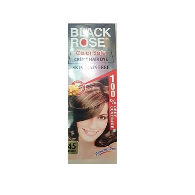 Black Rose Color Safe Creme Hair Dye (45 Black) – 